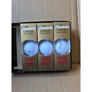 Pinnacle 2-3-4 Gold Distance Golf Balls 3 Packs Of 3= 9 Balls Total